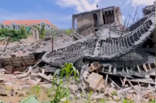 Two Injured as Four-Stored Building Collapses in Buziga 